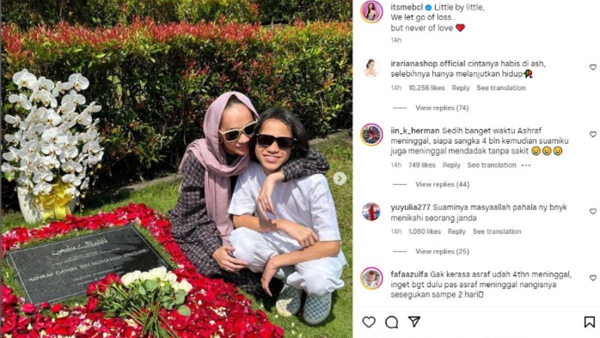 BCL tulis caption sendu di unggahannya saat ziarah ke makam Ashraf Sinclair