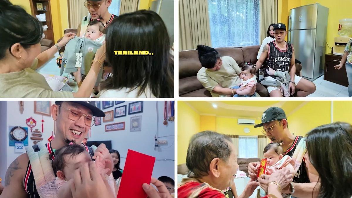 Baby Biel mendapat angpao banyak