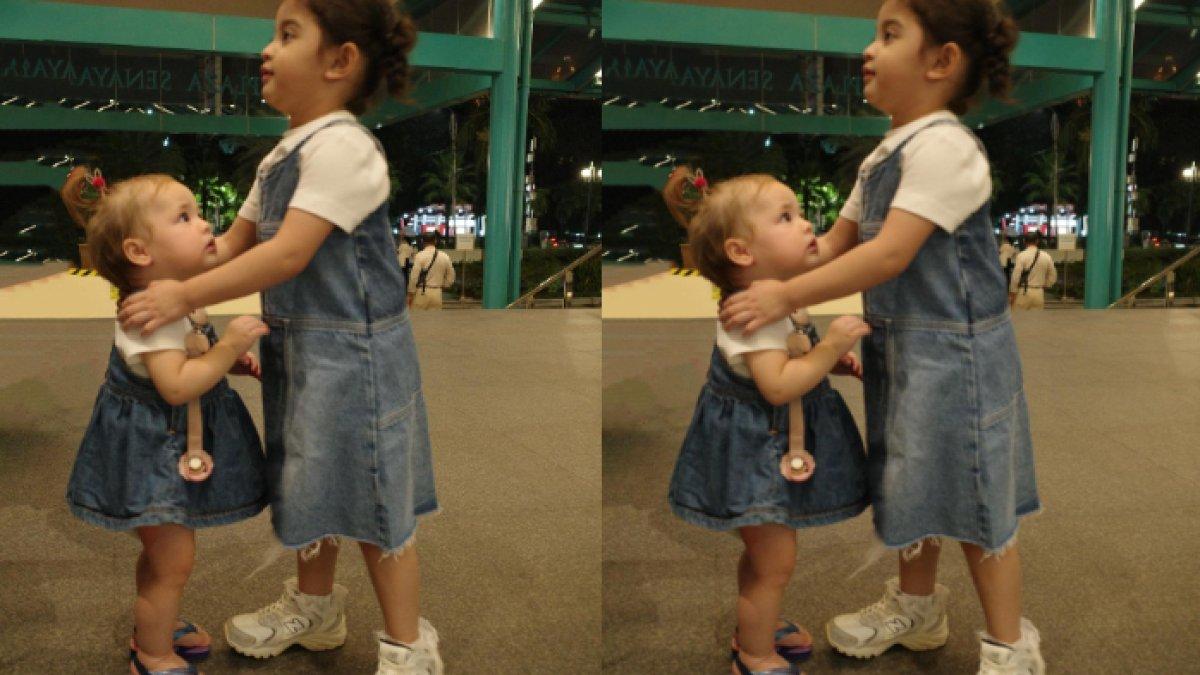 Baby Kamari dan Guzel tampil gemas dengan baju kembaran