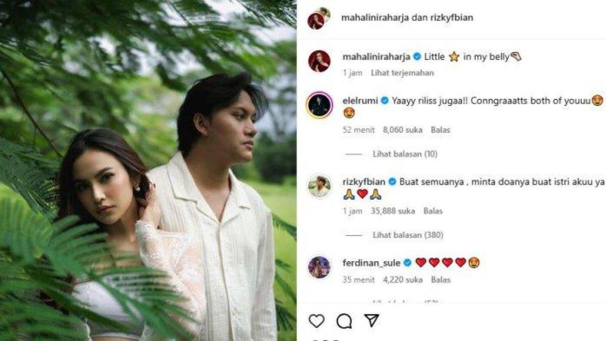 Baby bump Mahalini hamil anak pertama