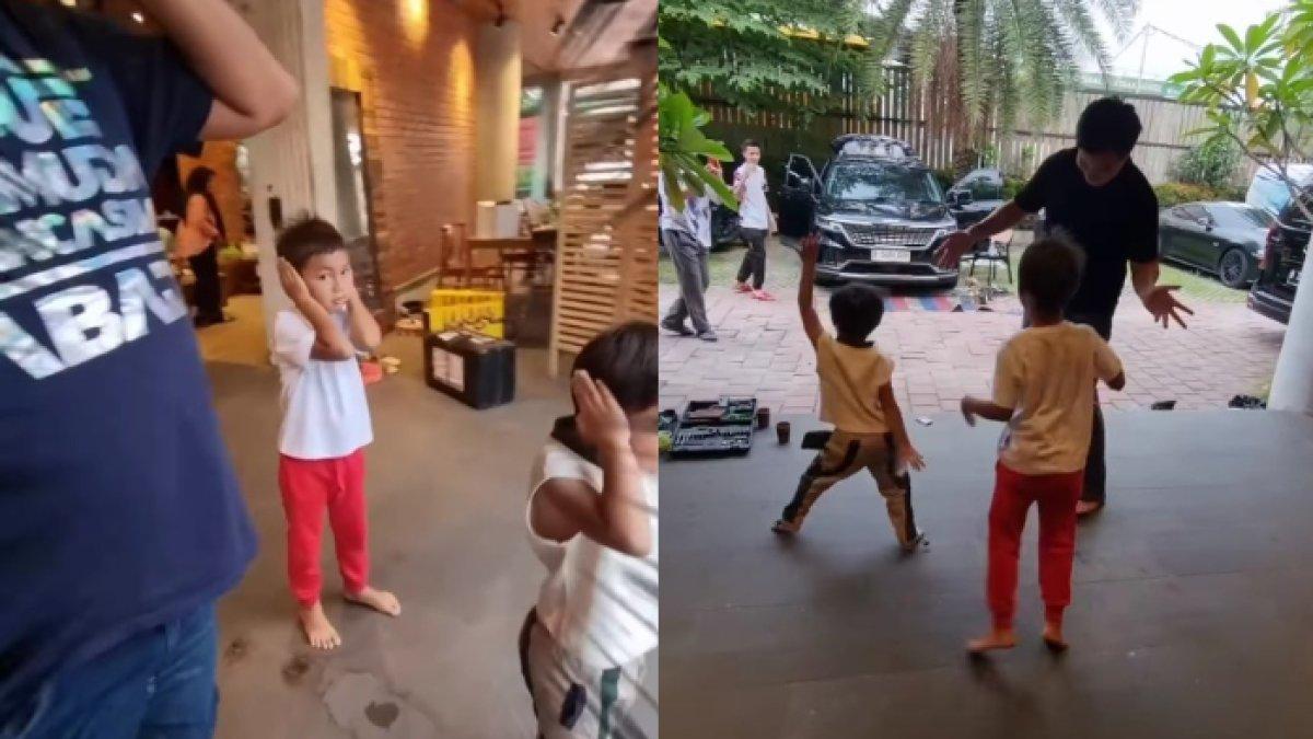 Baim Wong membagikan kegiatan bersama kedua anaknya di Instagramnya pada 14 Desember 2024.