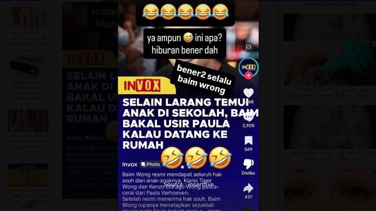 BAIM WONG SELALU SALAH - Baim Wong menanggapi isu itu dengan santai, bahkan tertawa melihat pemberitaan yang dianggapnya tidak masuk akal.
