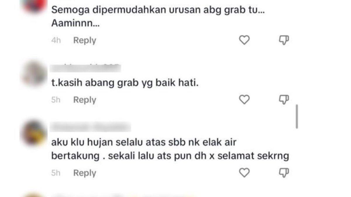 Banyak warganet yang memberikan pujian kepada driver online tersebut.