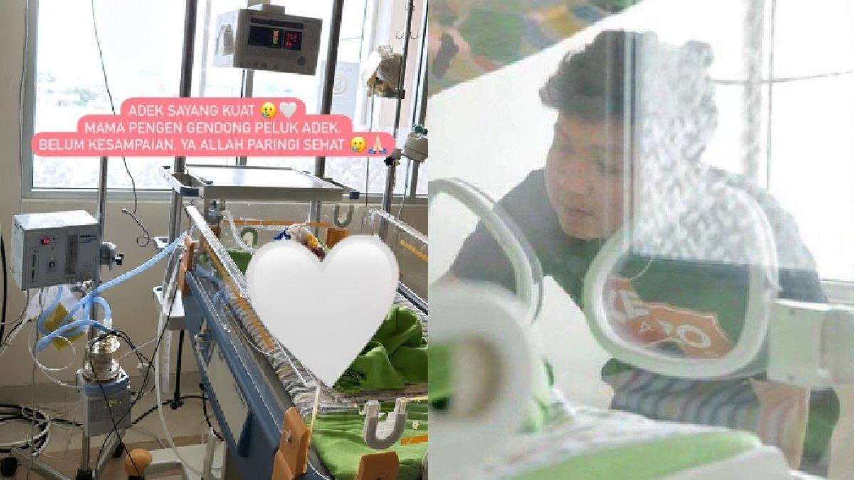Bella Bonita sedih cuma bisa lihat anaknya di inkubator