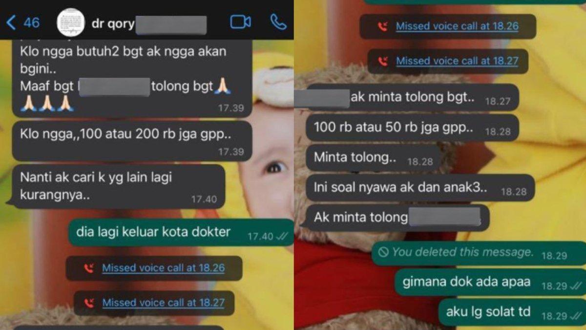 Beredar chat diduga dr Cory sebelum menghilang