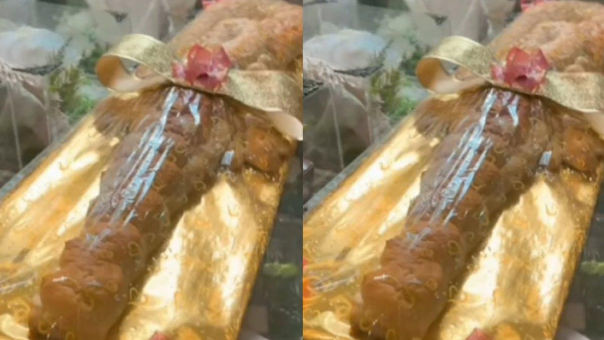 Beredar potret diduga roti buaya untuk acara pertunangan Ayu Ting Ting