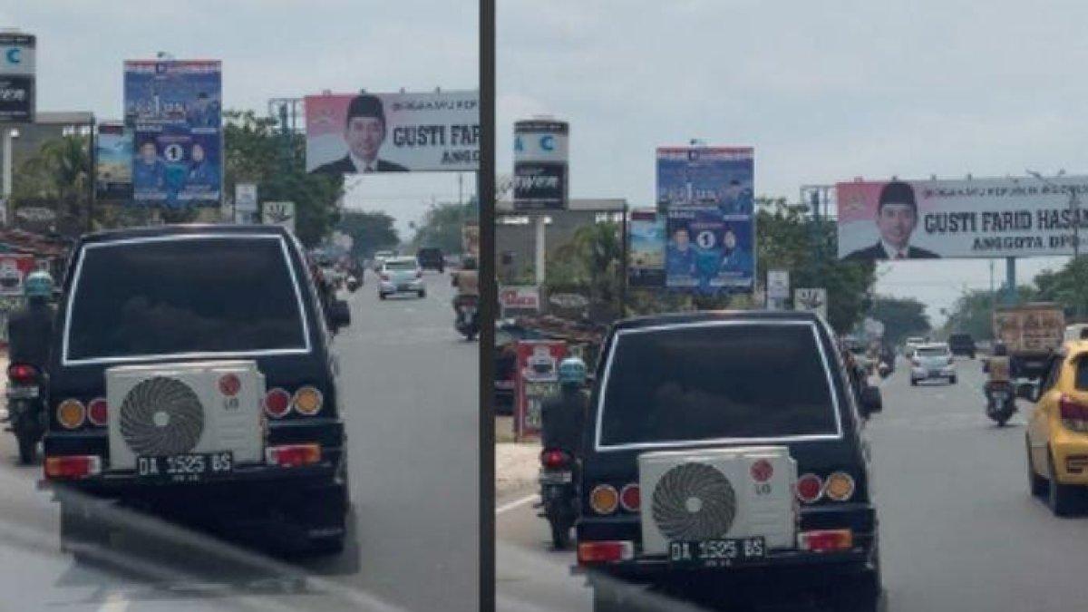 Beredar sebuah video yang memperlihatkan mobil