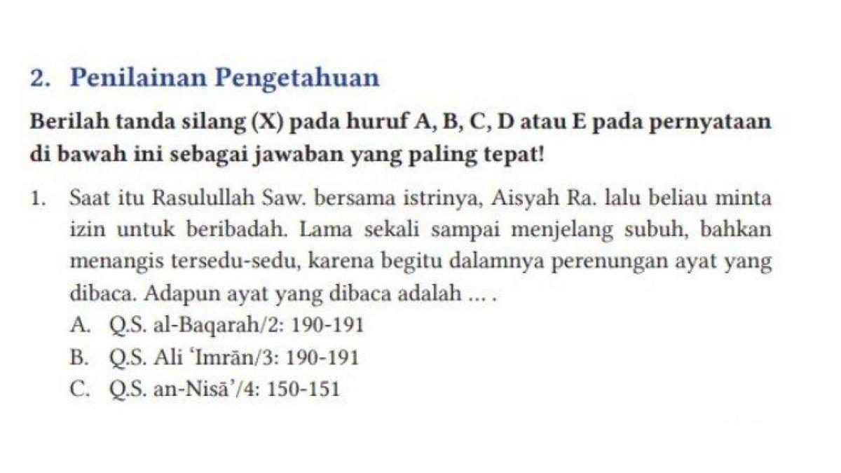 Berikut kunci jawaban PAI kelas 11 halaman 27, 28, 29, 30, dan 31