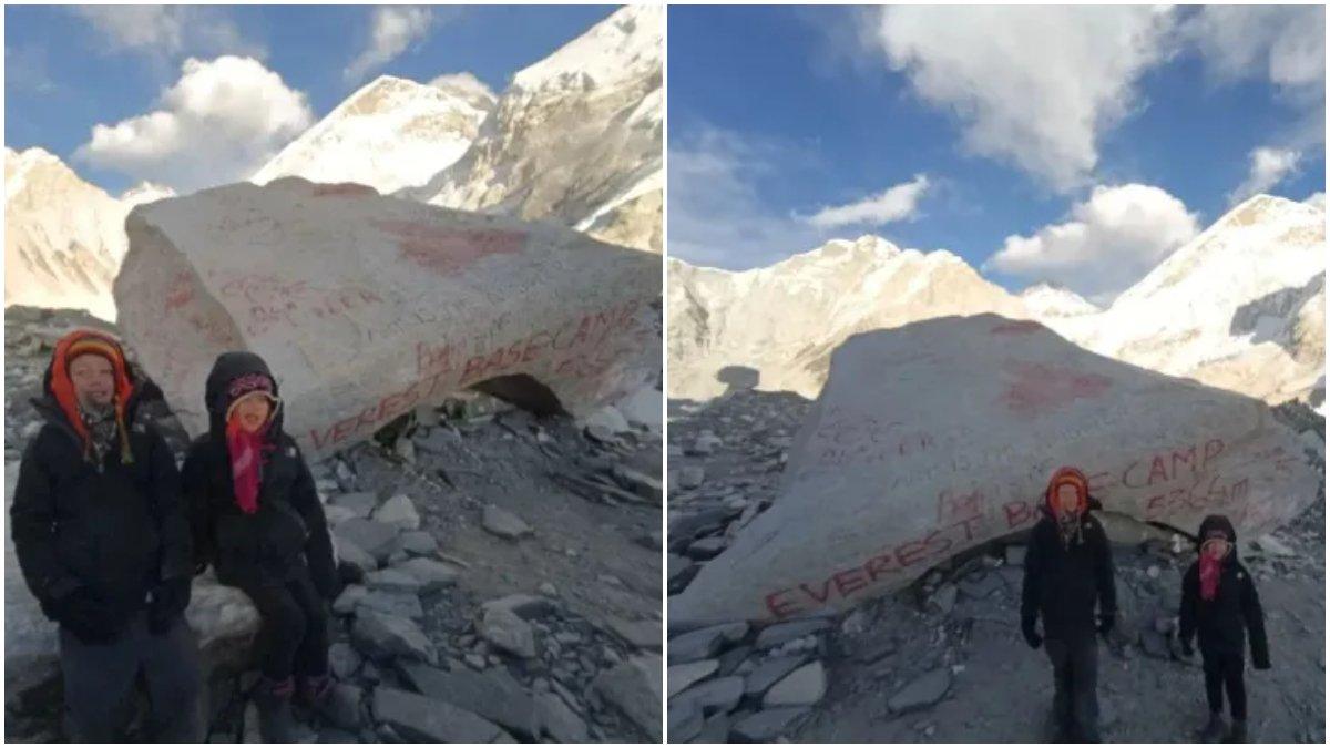 Bersama kakak dan ayahnya, Zara (4) berhasil mencapai basecamp Gunung Everest.