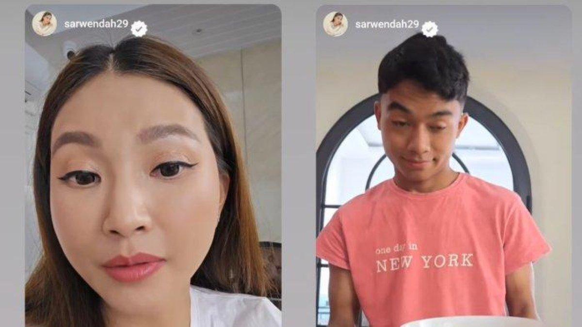 Betrand Peto membuatkan makanan untuk sang ibu Sarwendah.