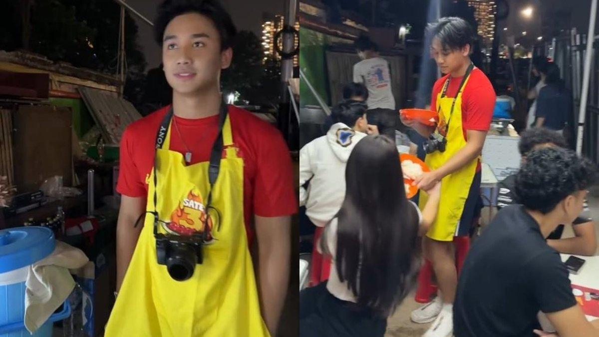 Anak Nola Be3, Bevan buka warung di pinggir jalan, tak gengsi layani pembeli dan cuci piring.