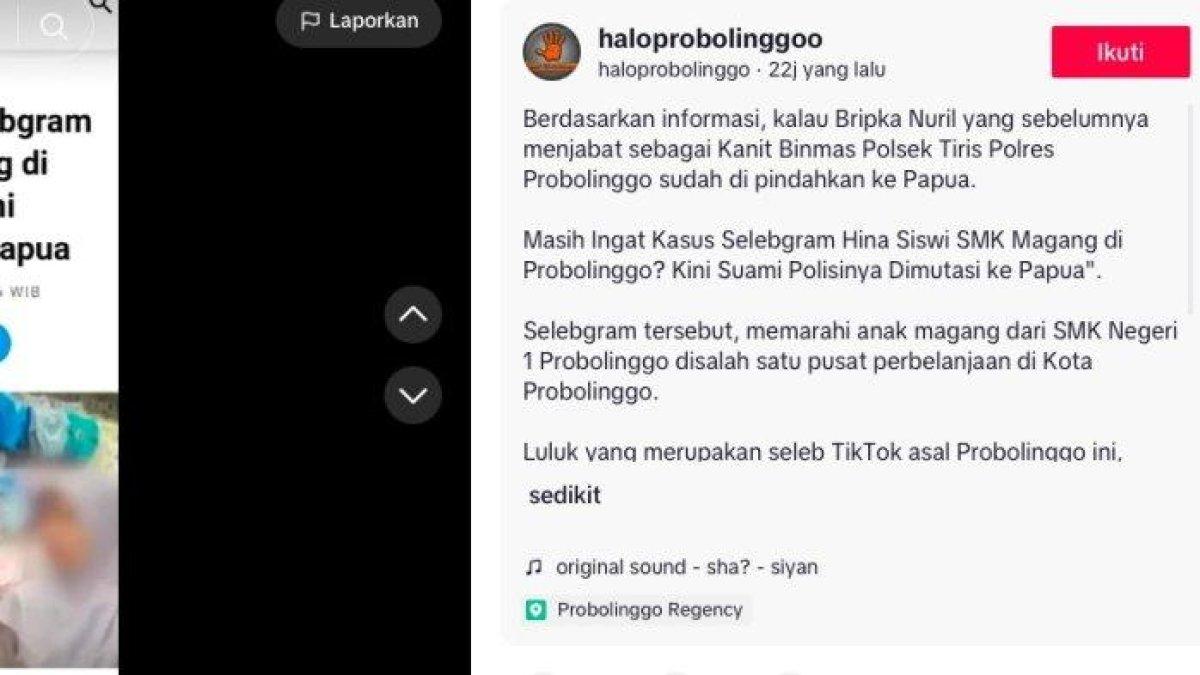Bripka Nuril Huda dikabarkan dipindahtugaskan ke Papua