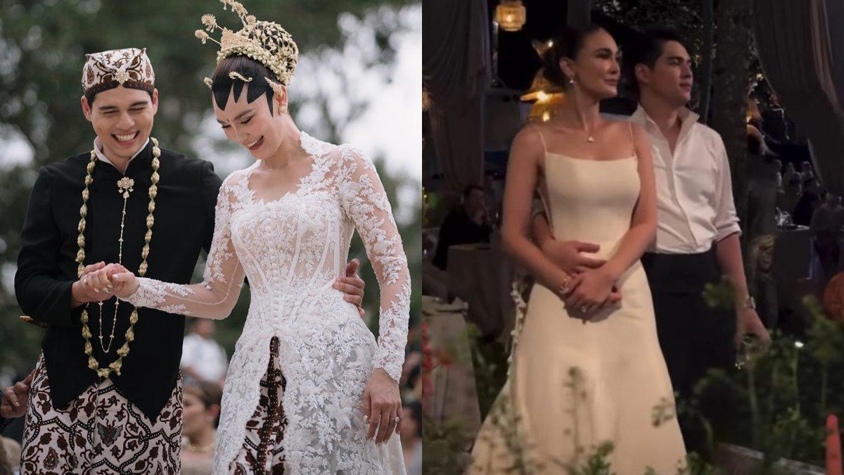 BUSANA PENGANTIN - Busana pengantin Luna Maya banjir pujian, terungkap dua sosok di balik kebaya dan gaun resepsi yang dipakai istri Maxime Bouttier.