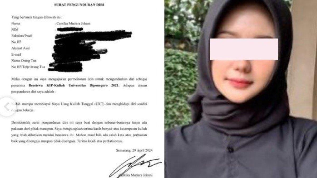 Surat pengunduran diri mahasiswi viral