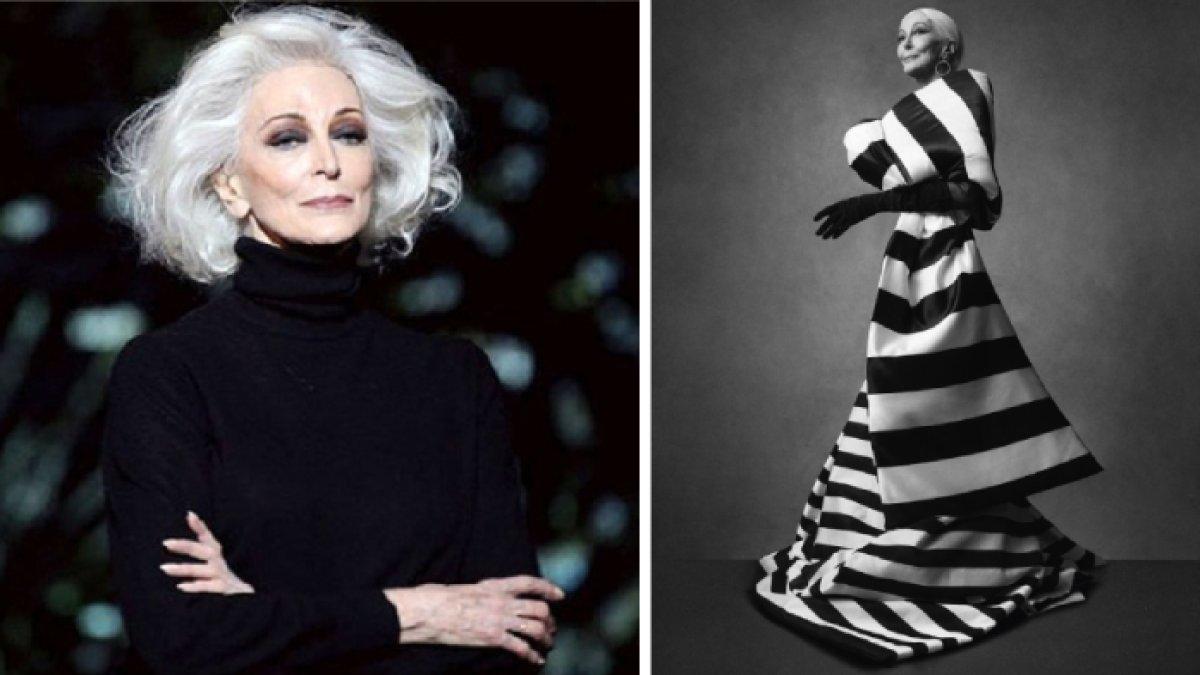Carmen Dell'Orefice model tertua di dunia berusia 92 tahun.