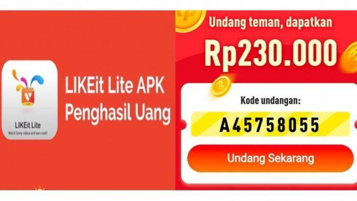 Cek Aplikasi Penghasil Uang LIKEit Lite, Sumber Cuan Kaum Rebahan