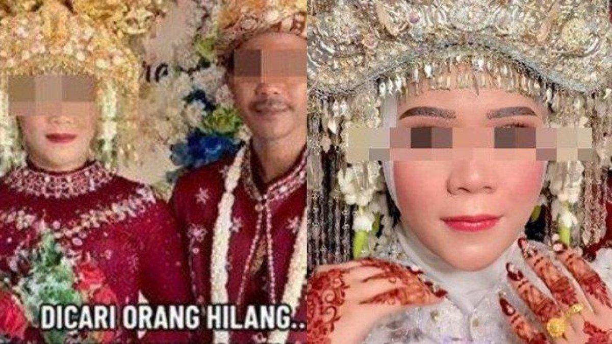 Chandra dan Dila pasangan pengantin di Palembang, Sumatera Selatan ini kabur usai gelar acara resepsi pernikahannya