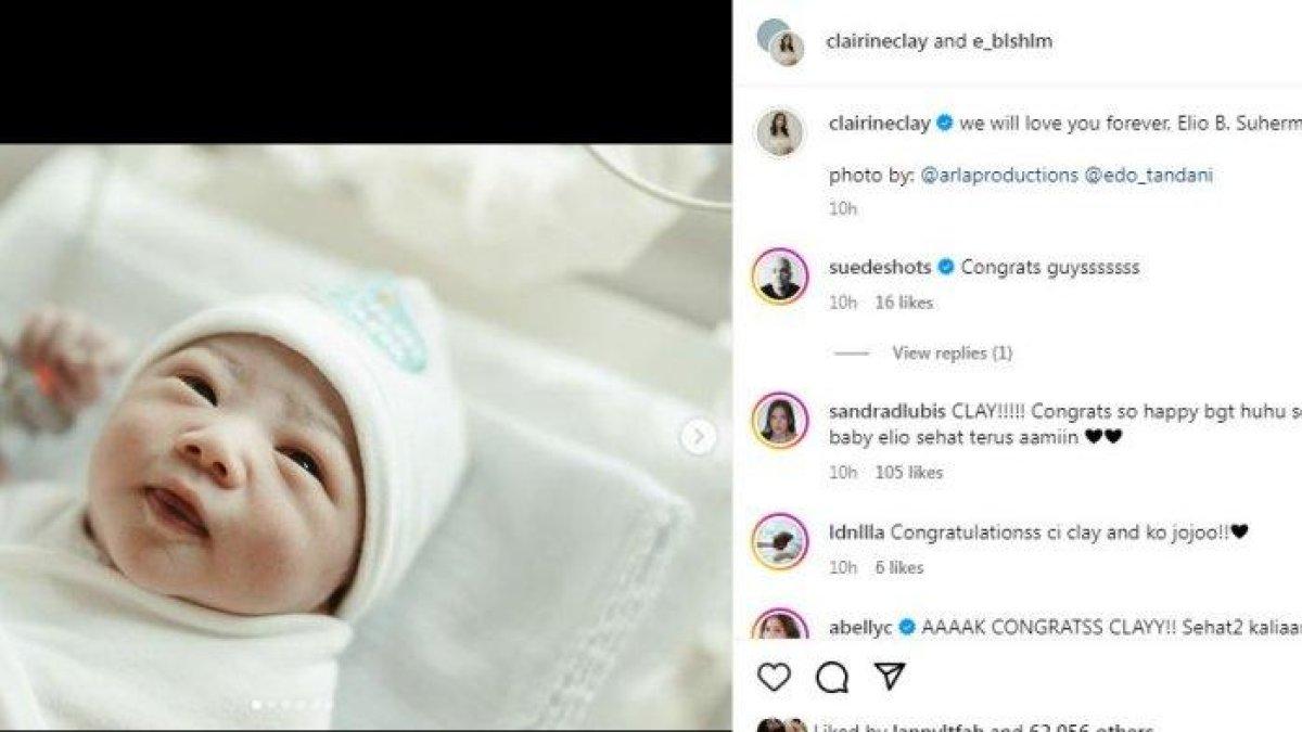 Clairine Clay umumkan nama anak pertamanya yang baru saja lahir.