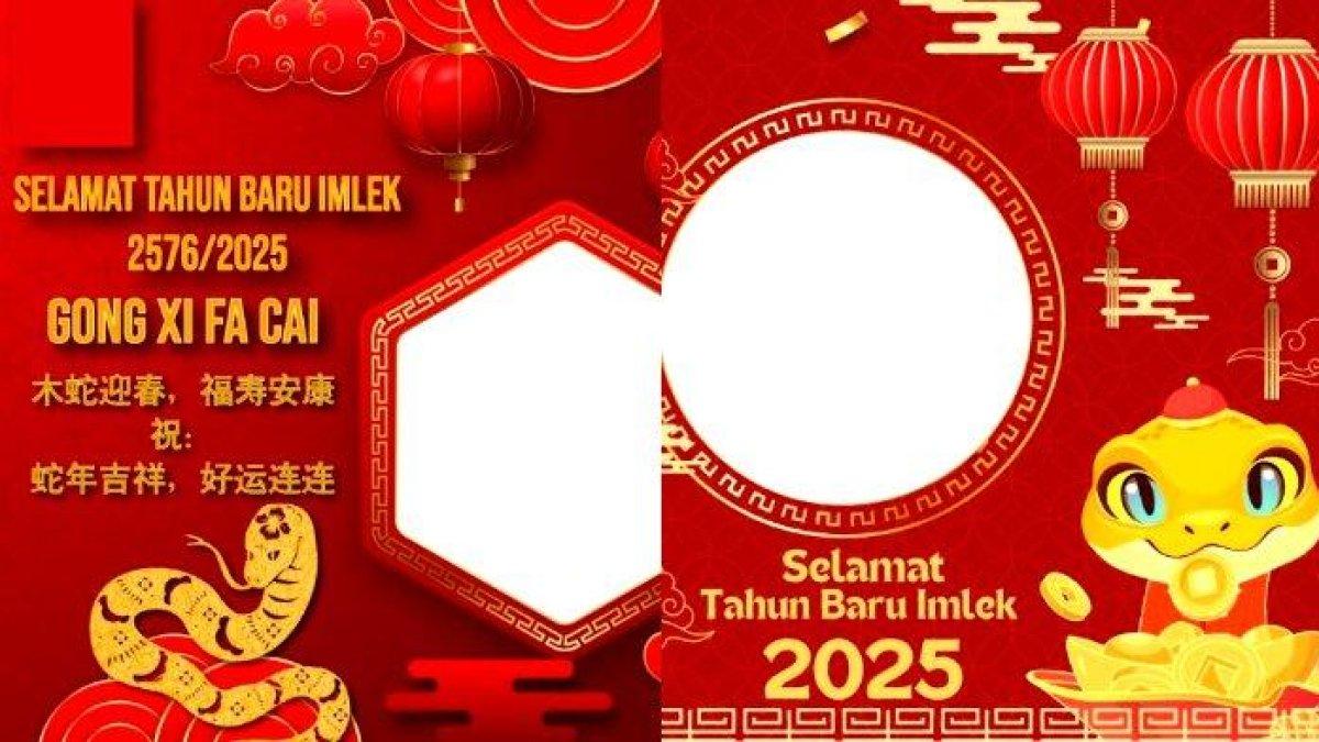 Contoh Twibbon Imlek 2025 dengan desain terbaru - Link bingkai foto Twibbon Imlek 2025 dengan desain terbaru cocok digunakan dan dibagikan di media sosial, jatuh pada hari Rabu, 29 Januari 2025.