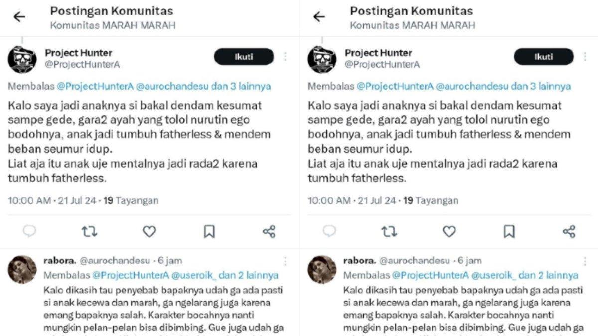 Cuitan akun X @ProjectHunterA