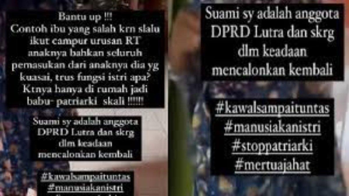Curhat istri caleg di Luwu Utara cekcok dengan mertua yang suka ikut campur rumah tangganya