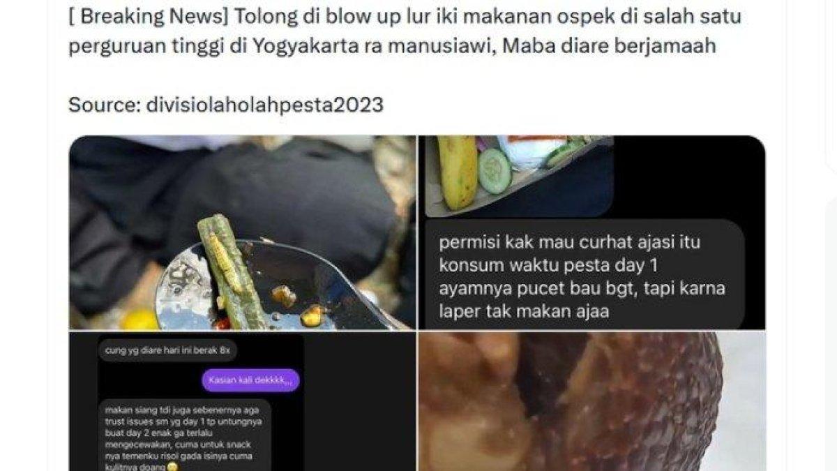 Curhatan salah satu warganet ngeluh keracunan nasi kotak yang diberikan pihak UII.