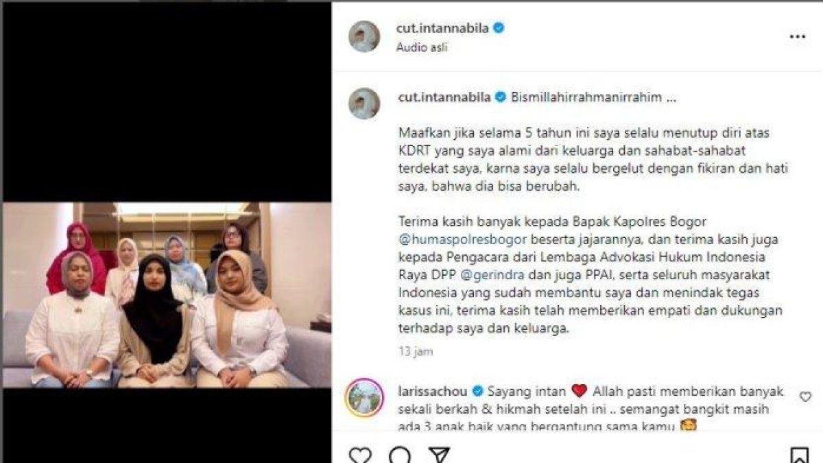 Cut Intan Nabila mengungkap alasannya 5 tahun menutupi KDRT Armor Toreador.