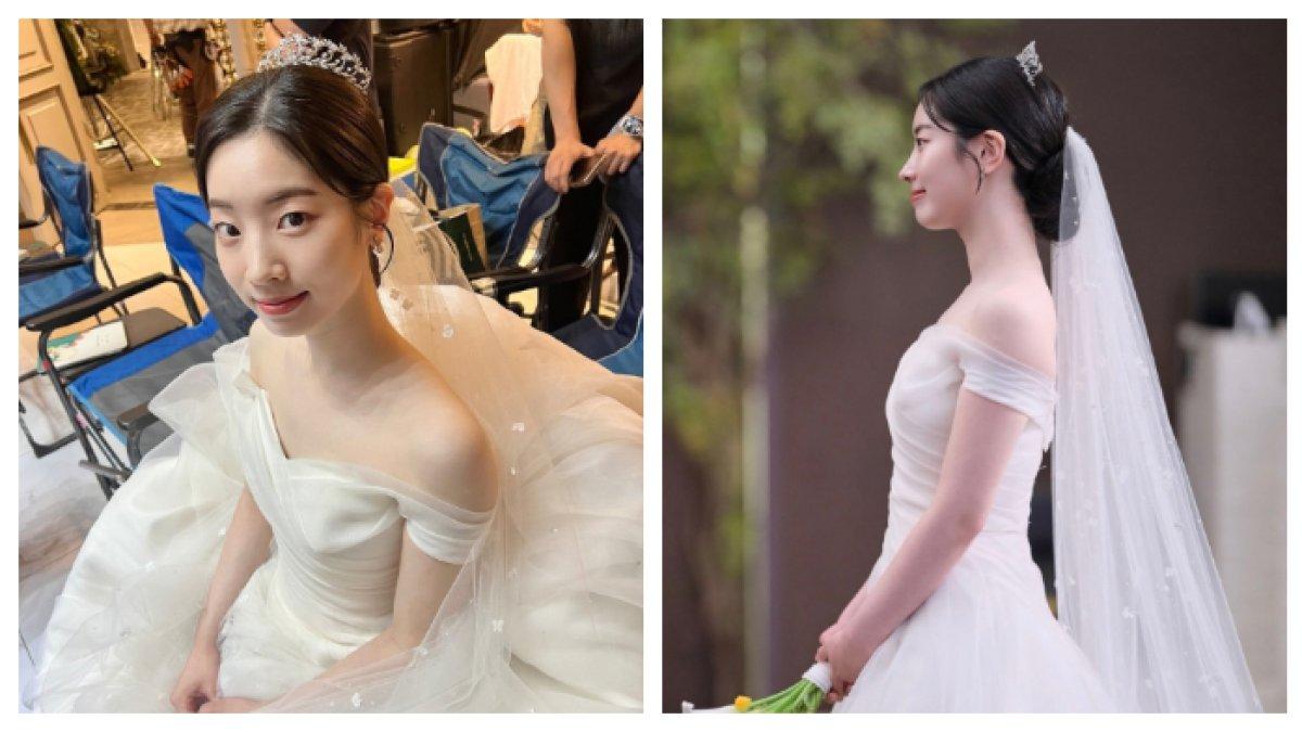 DAHYUN TWICE TAMPIL BEDA DENGAN MENGGUNAKAN GAUN PENGANTIN - Dahyun TWICE Bertransformasi Jadi Pengantin, Pesonanya dalam Gaun Putih Bagaikan Bidadari!