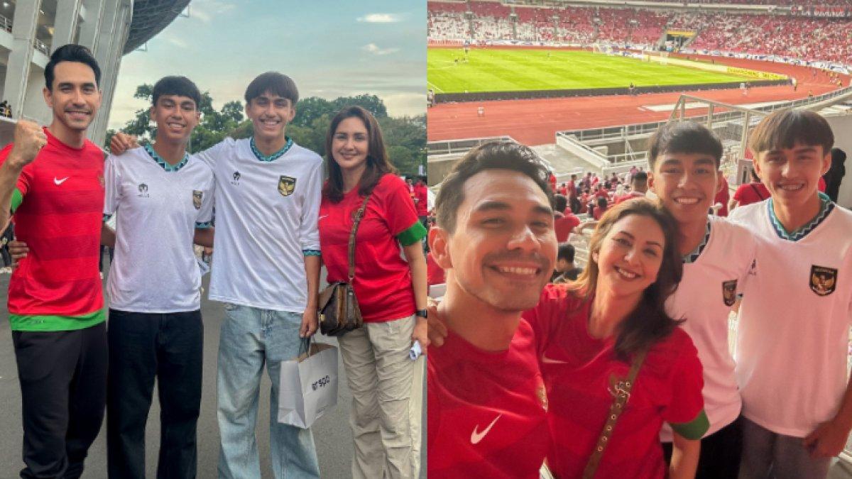 Darius Sinathrya hadir di Stadion Utama Gelora Bung Karno untuk menyaksikan Timnas Indonesia vs Australia