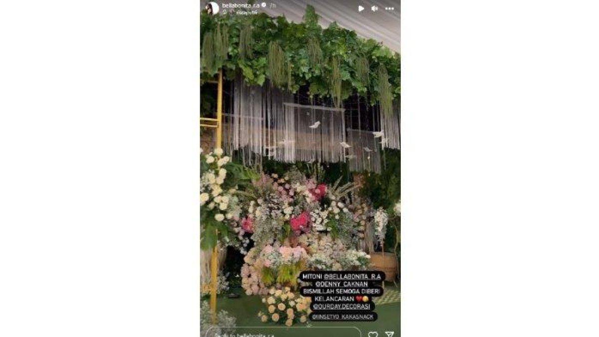 Dekor acara mitoni Denny Caknan dan Bella Bonita