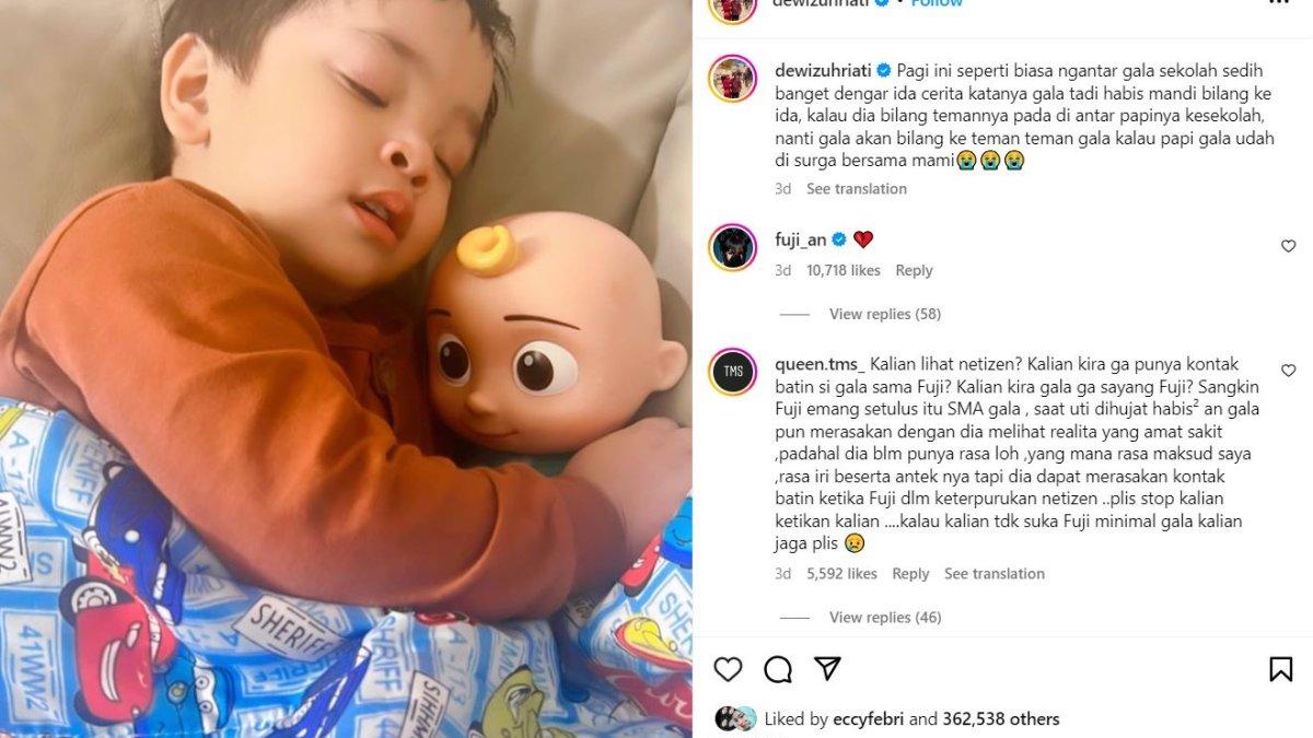 Dewi Zuhriati menangis mendengar apa yang disampaikan Gala Sky soal keberadaan orang tuanya