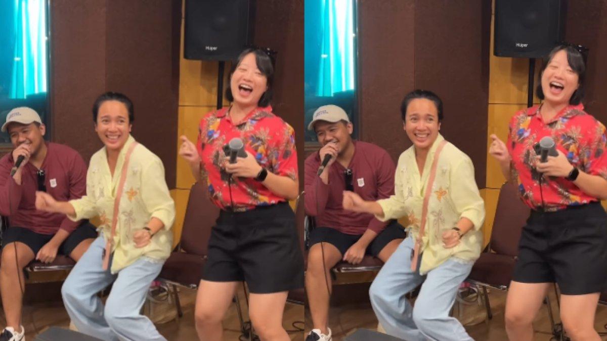 Dhea Ananda dan Leony joget sambil bernyanyi