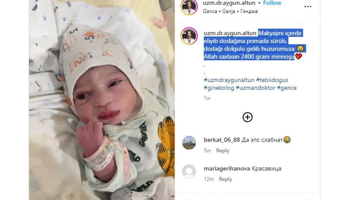 Dokter mengunggah video bayi