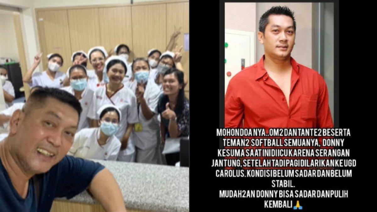 Donny Kesuma alami serangan jantung.