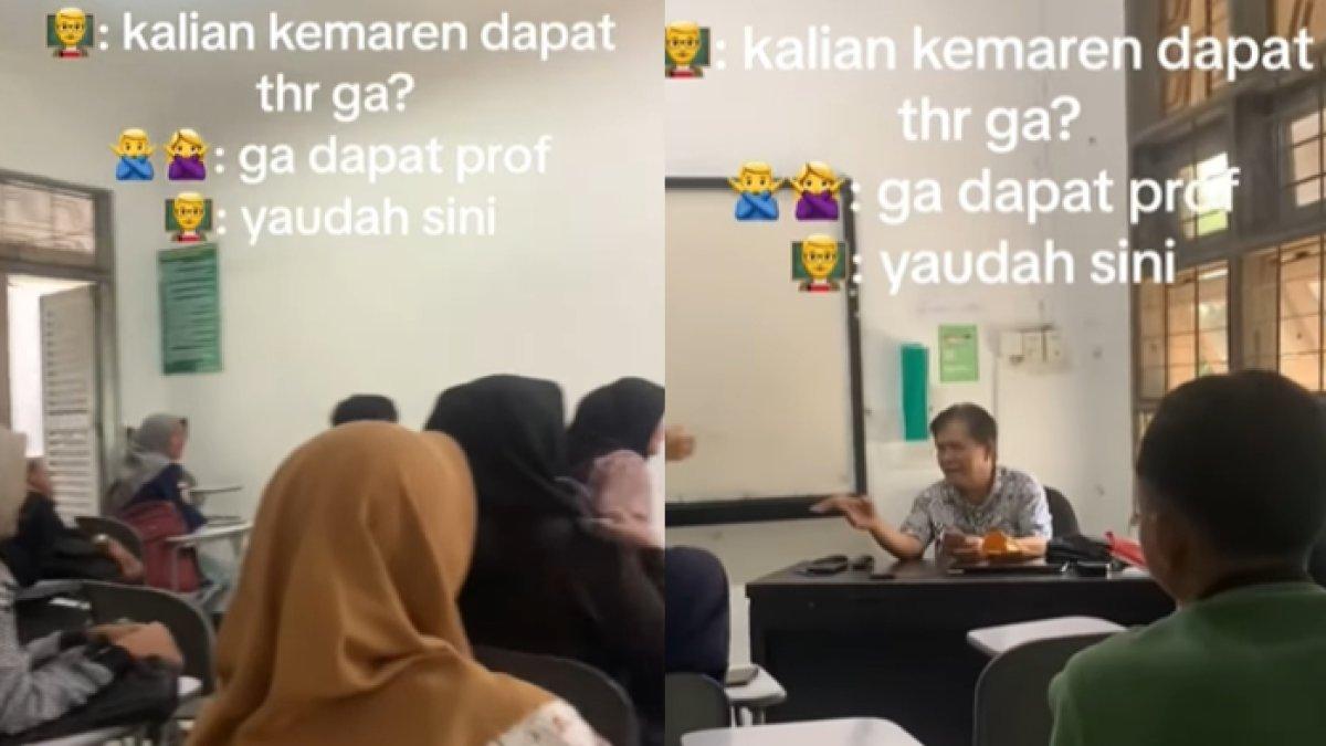Dosen bagi-bagi THR ke mahasiswanya