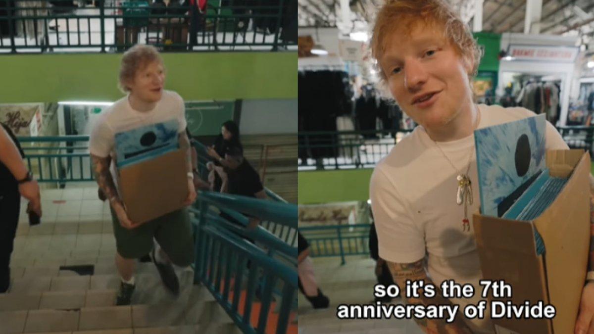 Ed Sheeran blusukan ke Pasar Santa