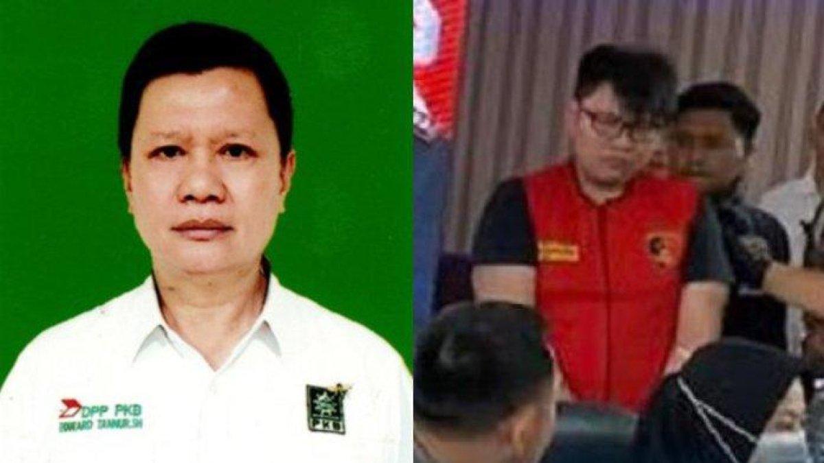 Edward Tannur (kiri), ayah tersangka kasus penganiayaan berujung pembunuhan Gregorius Ronald Tannur (kanan). Edward Tannur dinonaktifkan dari anggota Komisi IV DPR RI agar dia bisa fokus pada penyelesaian masalah penganiayaan tersebut.