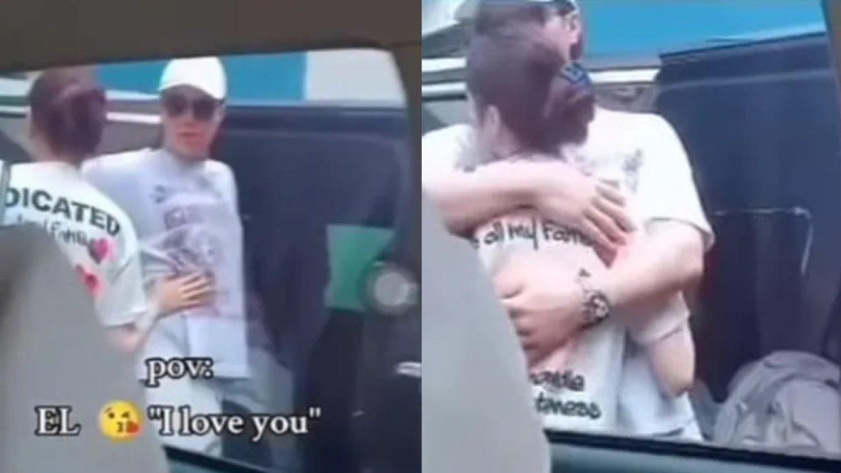 El Rumi dan Syifa kepergok pelukan di sebuah parkiran.