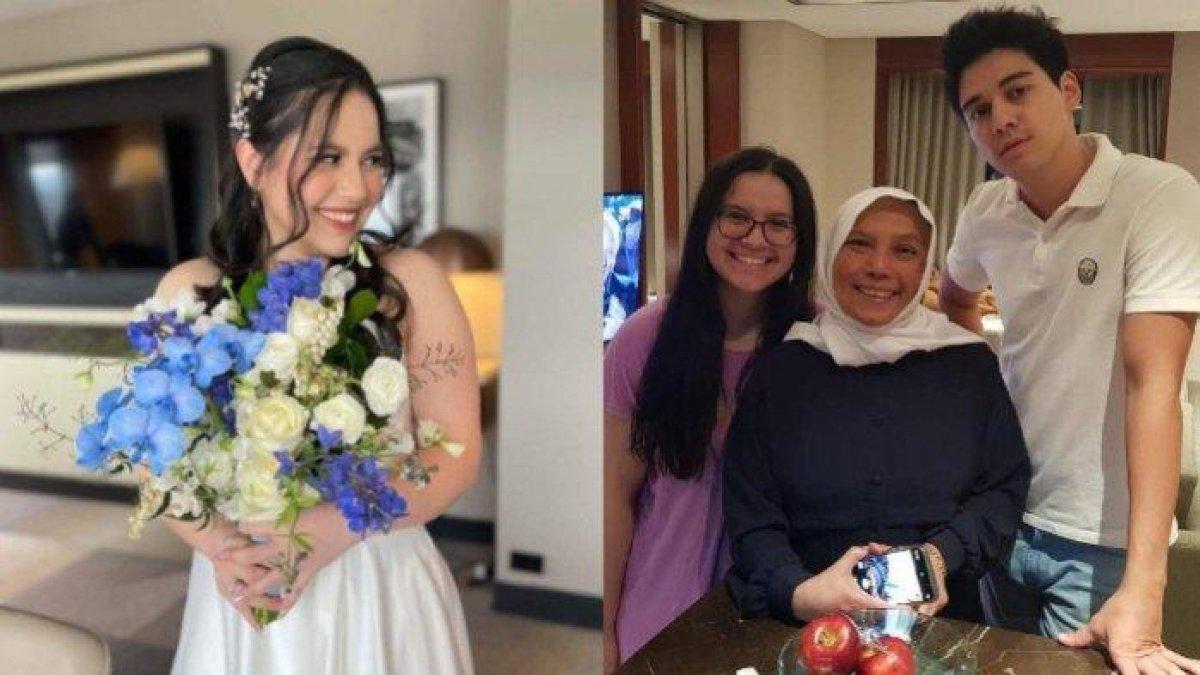 Elodie Bouttier, adik Maxime Bouttier curi perhatian di pernikahan sang kakak.