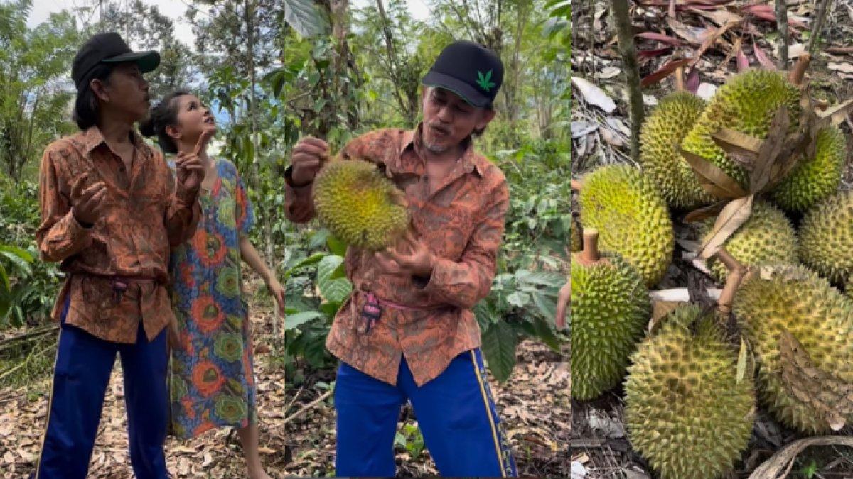 Epy dan Karina memanen durian