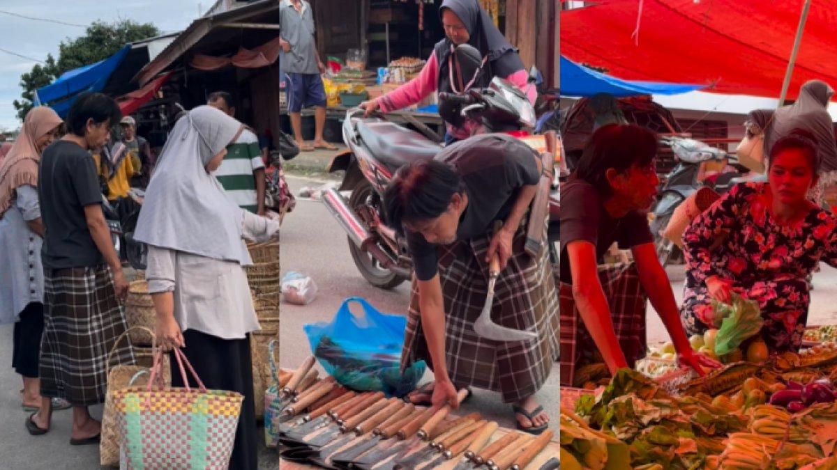 Epy juga terlihat menyambangi pasar di kampung halaman Karina.