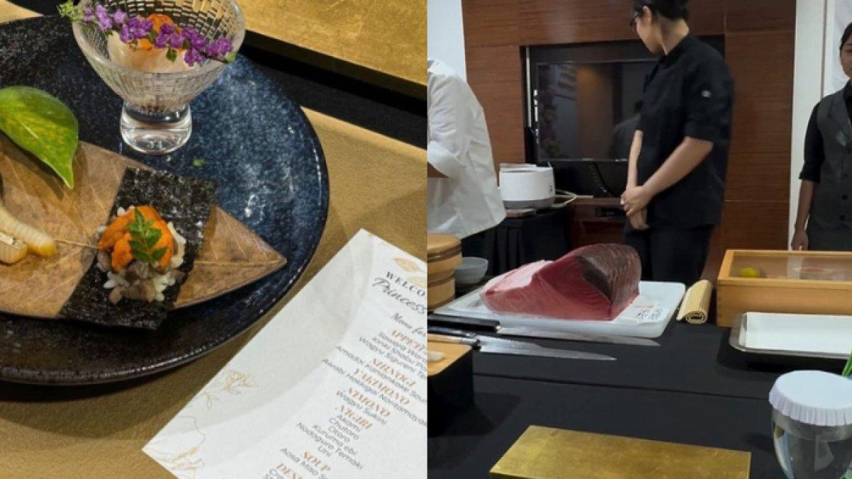 Erina Gudono pamer sajian omakase di kamar rawat inap
