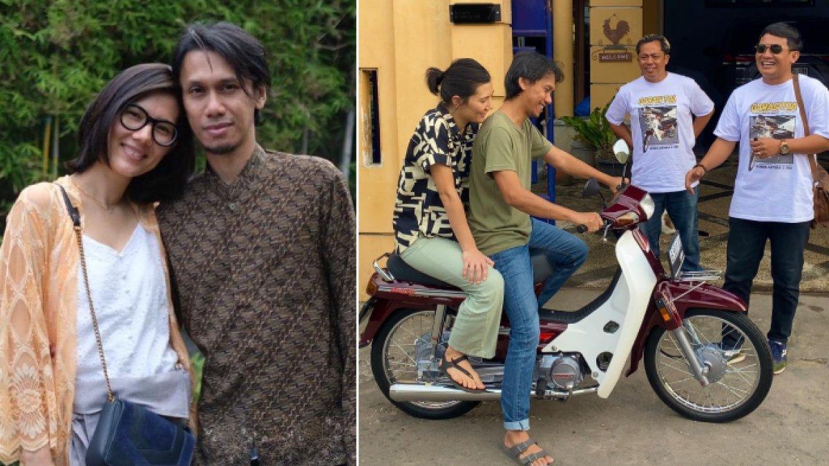 Eross Candra beri kado ulang tahun istrinya Astrea Grand Red tahun 1992 yang dipesan di Garasi Tua Jogja.