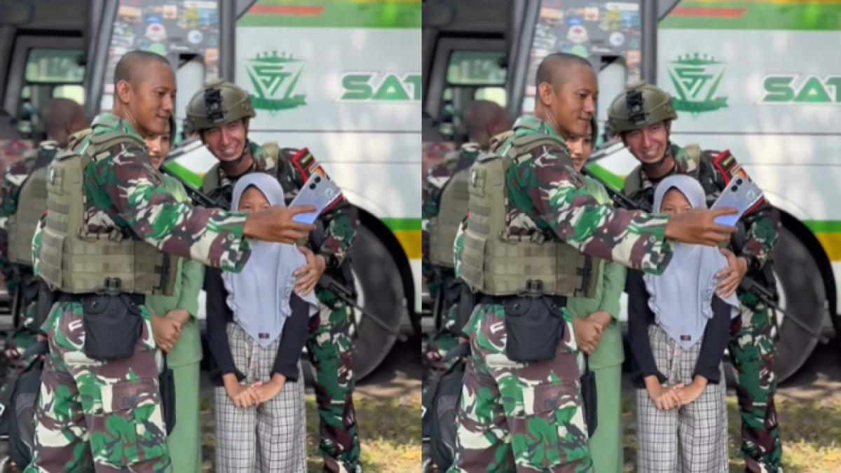Fardhana ramah ketika diajak foto