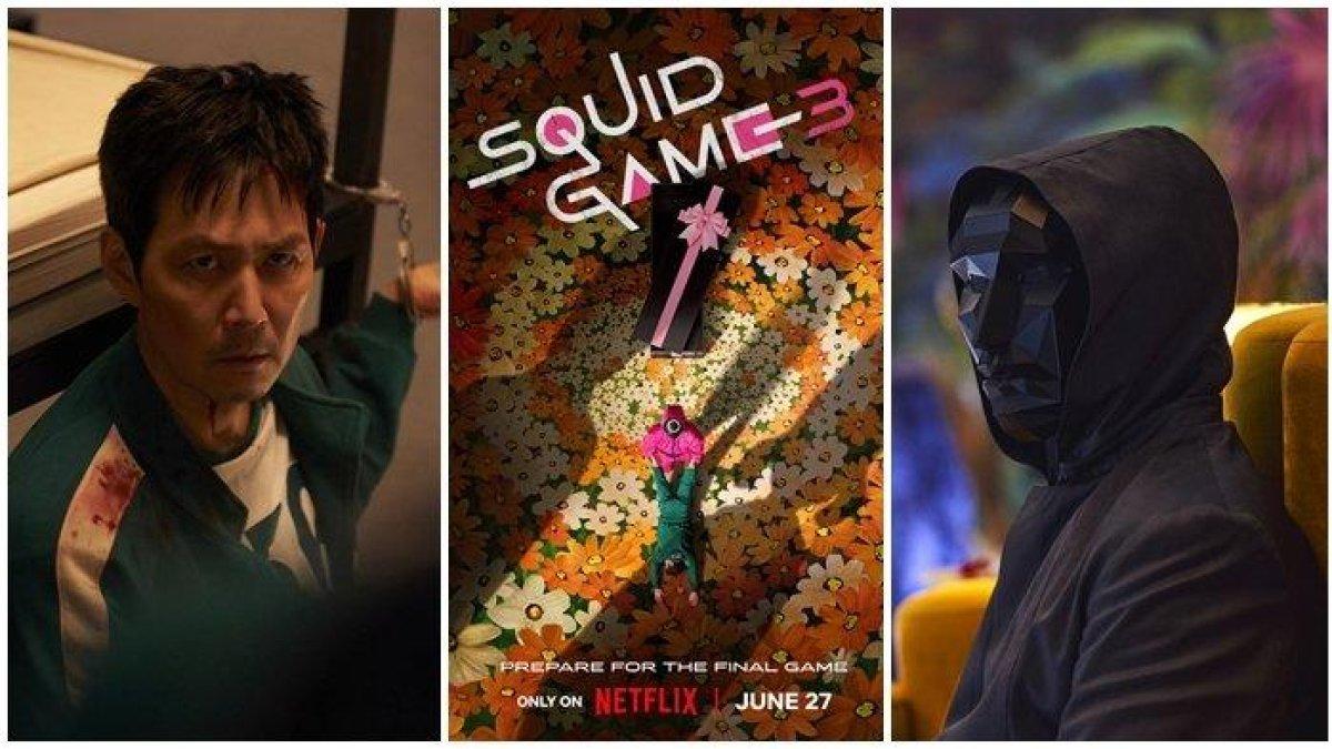 SQUID GAME 3 - Foto kolase Squid Game 3 dan para pemain yang diunggah akun X terverifikasi @squidgame, Kamis (30/1/2025). Lee Jung-jae (kiri) kembali berperan sebagai Seong Gi-hun dan Lee Byung-hun (kanan) akan hadir kembali sebagai pemimpin permainan yang kejam, Front Man.