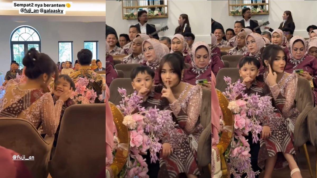 Fuji asik bermain dengan Gala Sky
