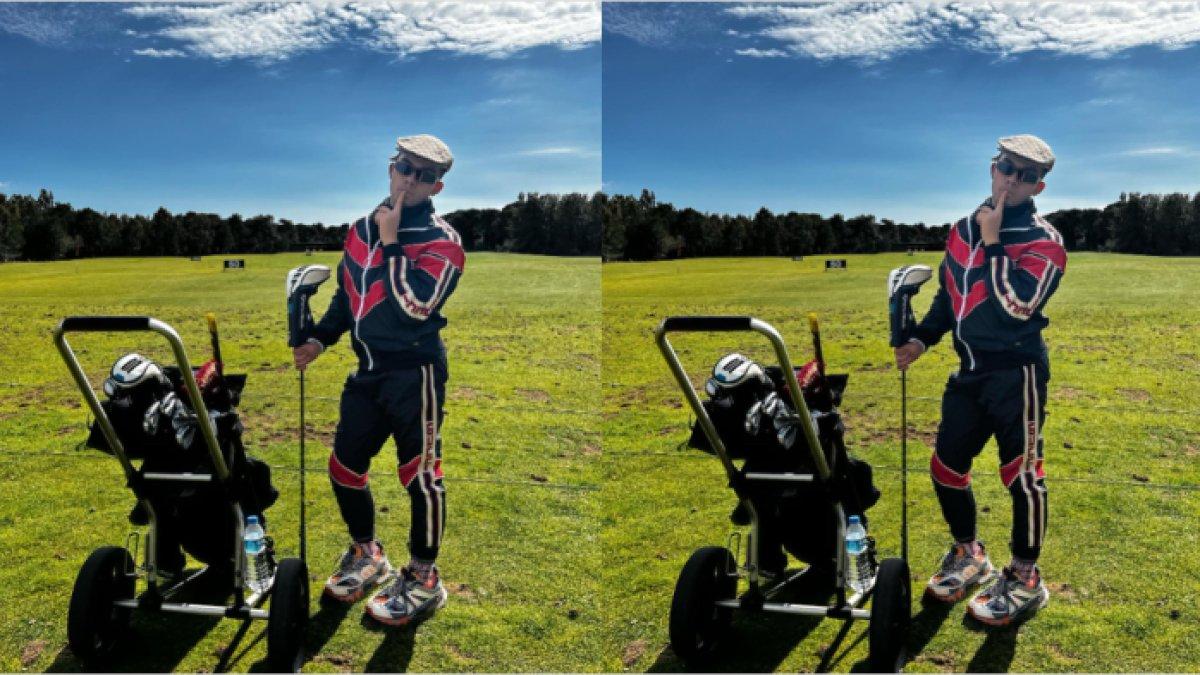 Gaya Saaih Halilintar ketika bermain golf