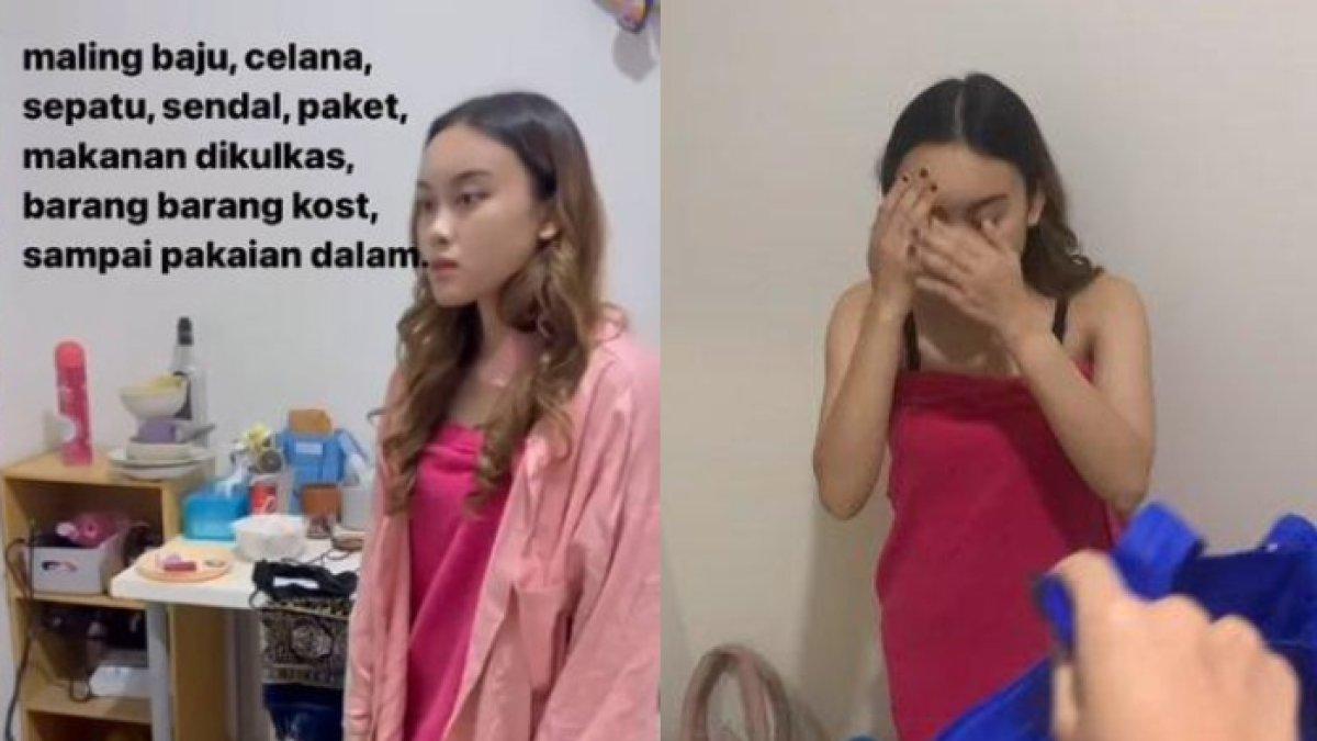 Gaya hedon ternyata hasil maling, mahasiswi di Bandung, Jawa Barat, tertunduk saat digerebek