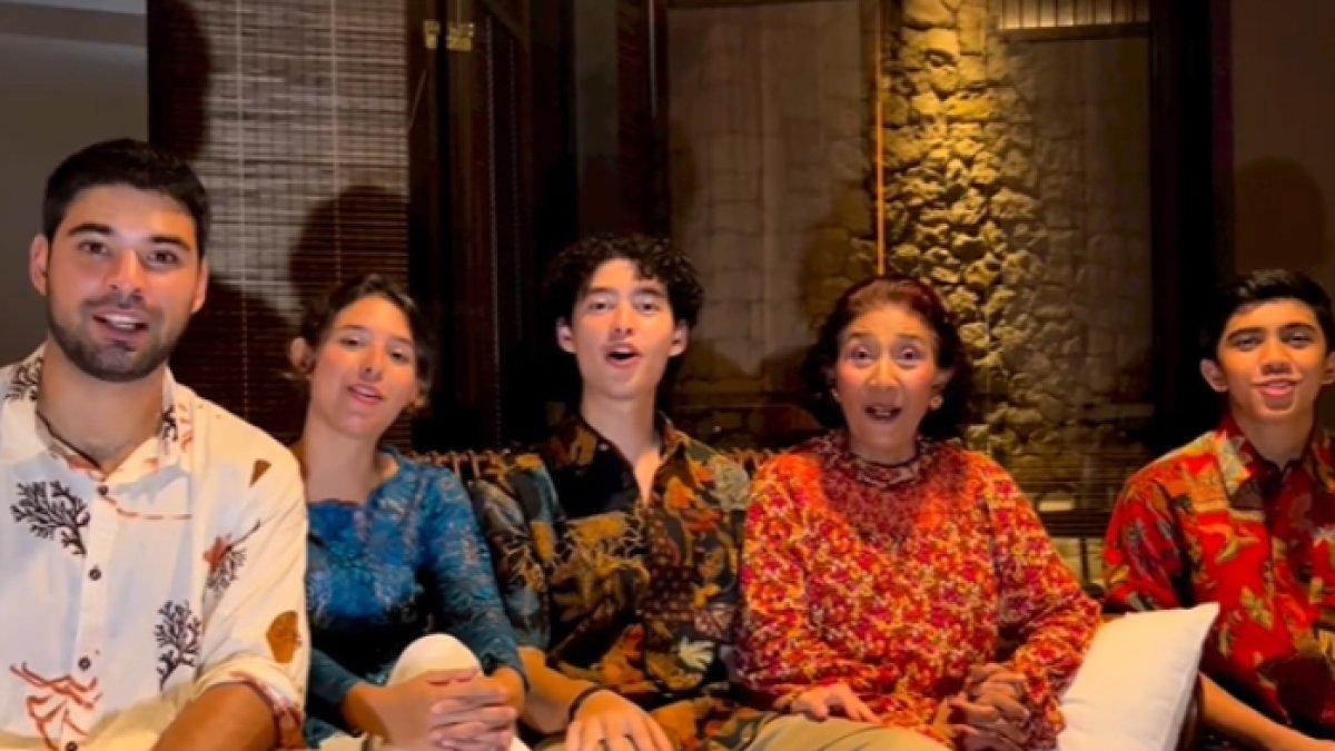 Geoffrey terlihat membaur dengan keluarga Nadine