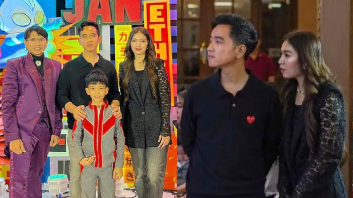 Gibran Rakabuming dan Selvi Ananda tampil serasi memakai busana bernuansa hitam